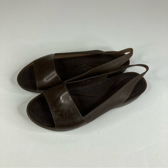 Crocs Slingback Peep Toe Shoes Size 9 - Picture 2 of 6